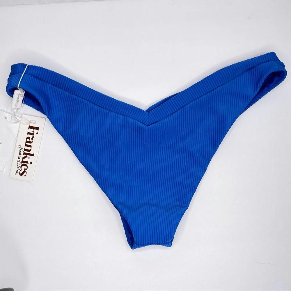 FRANKIE’S BIKINIS Austin Bottom Royal Blue NEW Size L